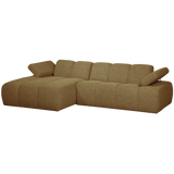 MOJO CHAISE LONGUE BANK LINKS BOUCLE GEEL/BRUIN MELANGE