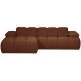 MOJO CHAISE LONGUE BANK LINKS BOUCLE ROESTBRUIN MELANGE