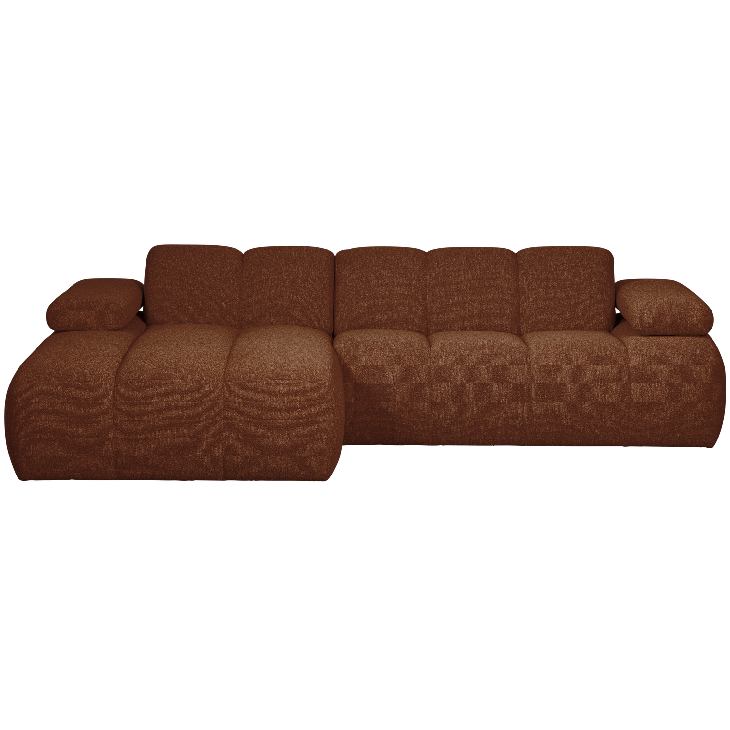 MOJO CHAISE LONGUE BANK LINKS BOUCLE ROESTBRUIN MELANGE