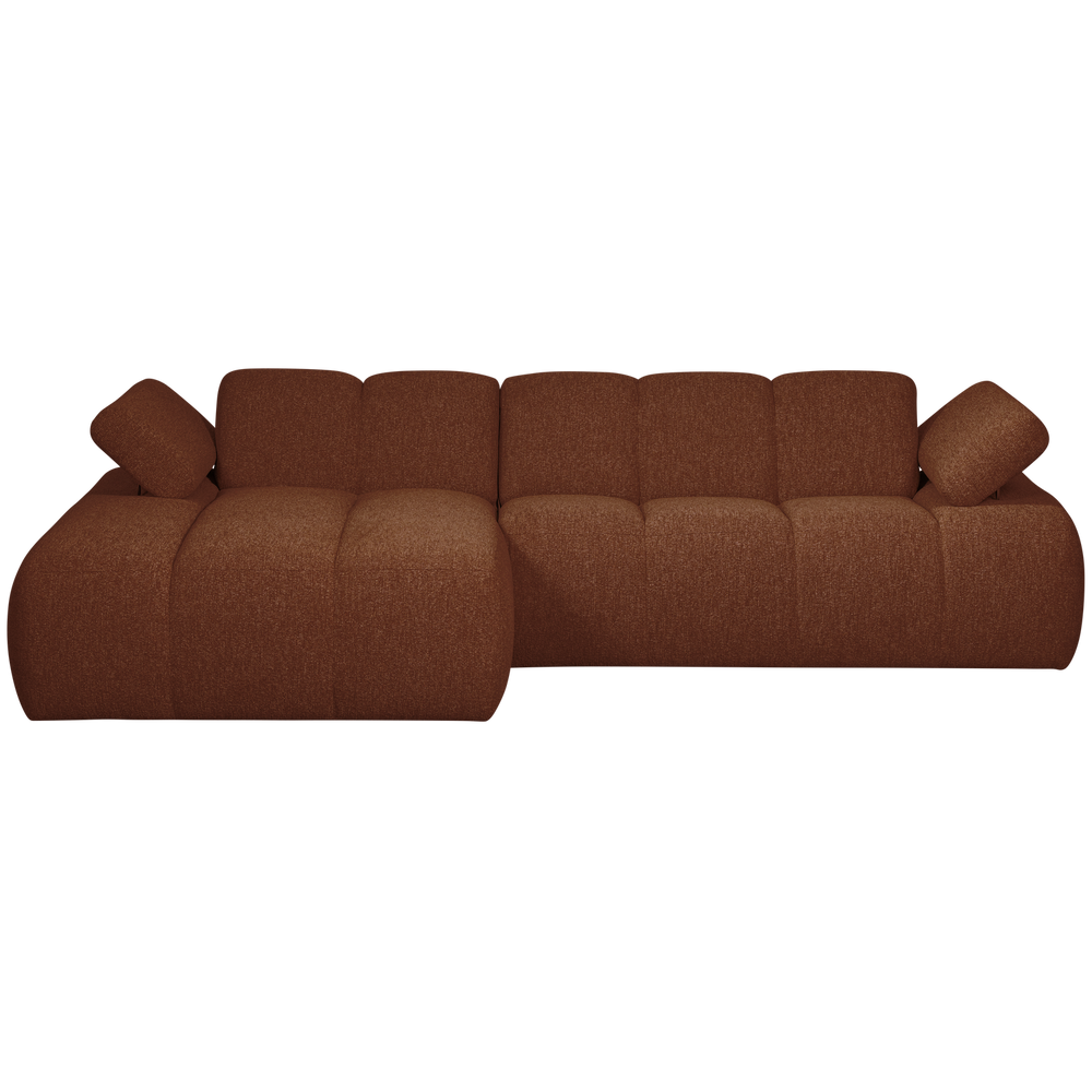 MOJO CHAISE LONGUE BANK LINKS BOUCLE ROESTBRUIN MELANGE