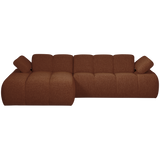 MOJO CHAISE LONGUE BANK LINKS BOUCLE ROESTBRUIN MELANGE