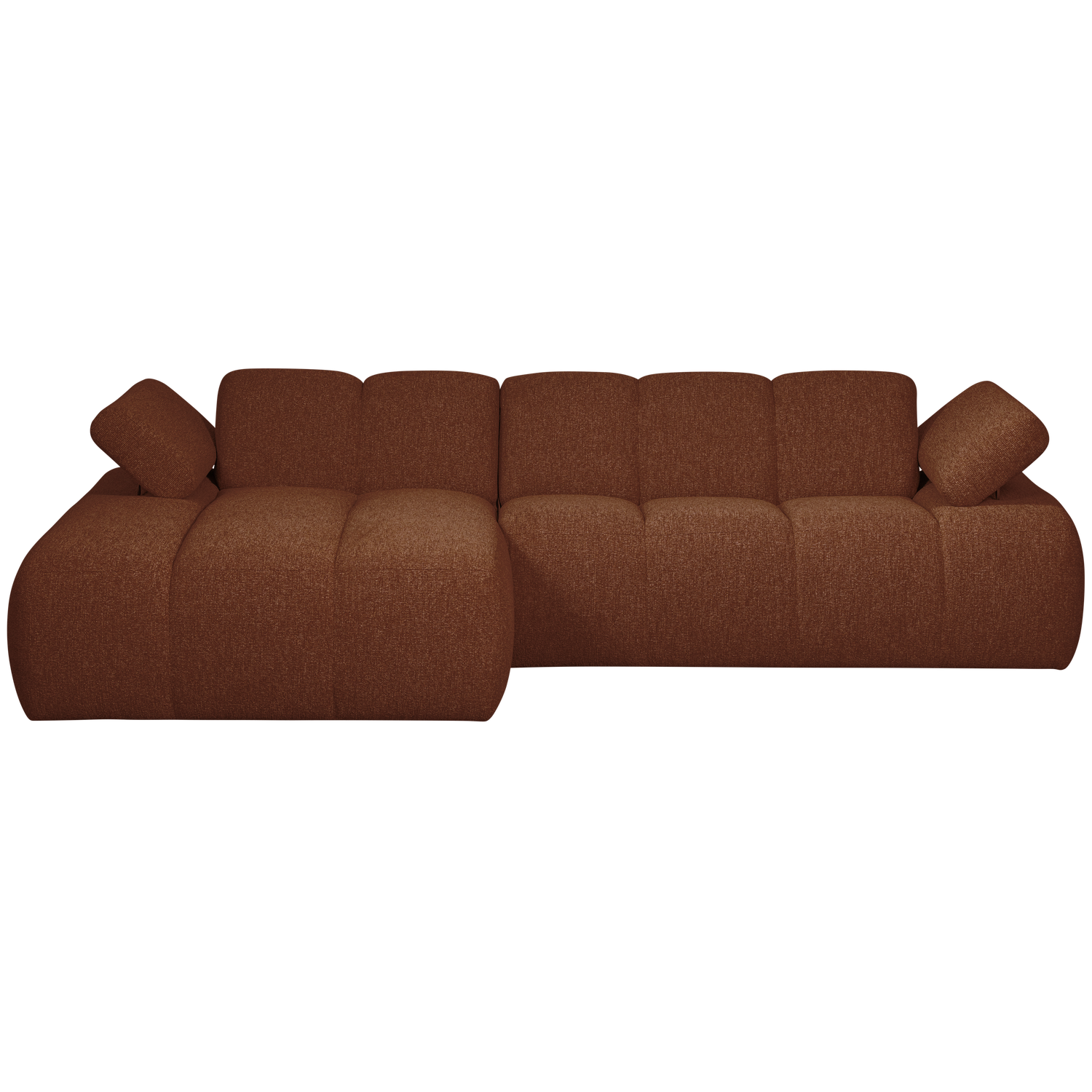 MOJO CHAISE LONGUE BANK LINKS BOUCLE ROESTBRUIN MELANGE
