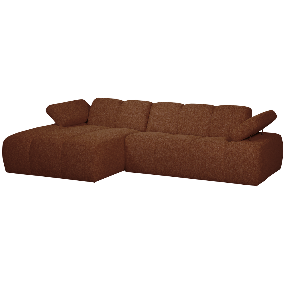 MOJO CHAISE LONGUE BANK LINKS BOUCLE ROESTBRUIN MELANGE
