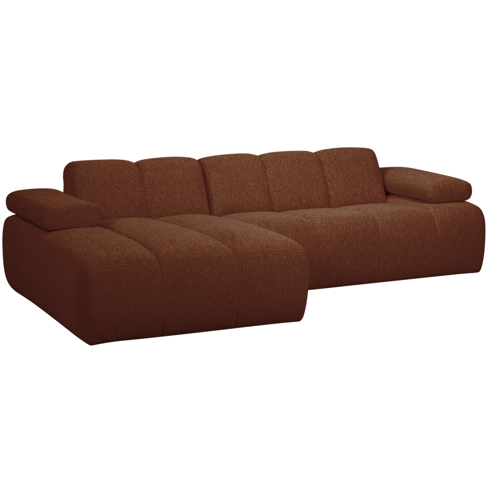 MOJO CHAISE LONGUE BANK LINKS BOUCLE ROESTBRUIN MELANGE
