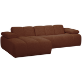 MOJO CHAISE LONGUE BANK LINKS BOUCLE ROESTBRUIN MELANGE