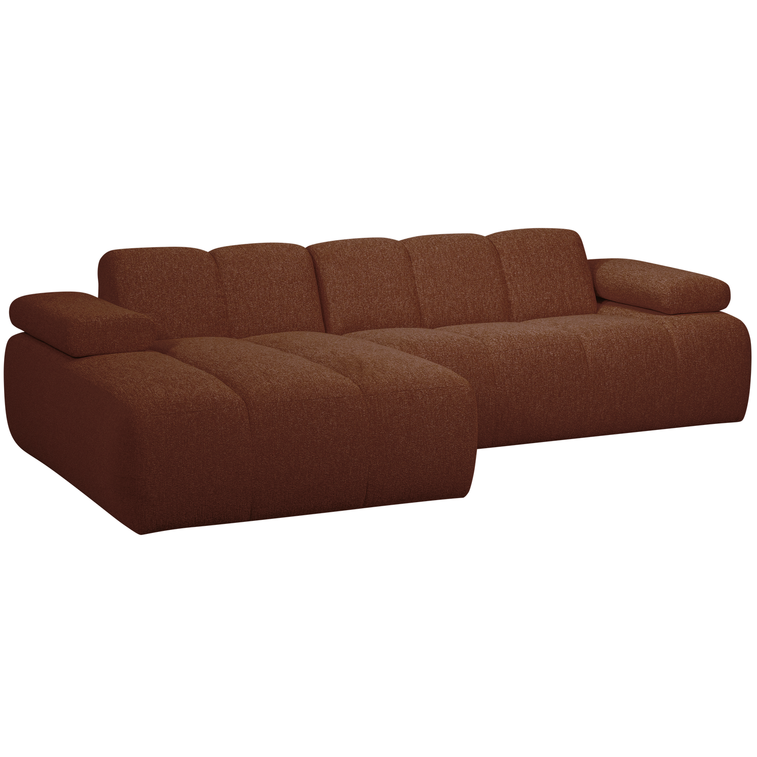 MOJO CHAISE LONGUE BANK LINKS BOUCLE ROESTBRUIN MELANGE