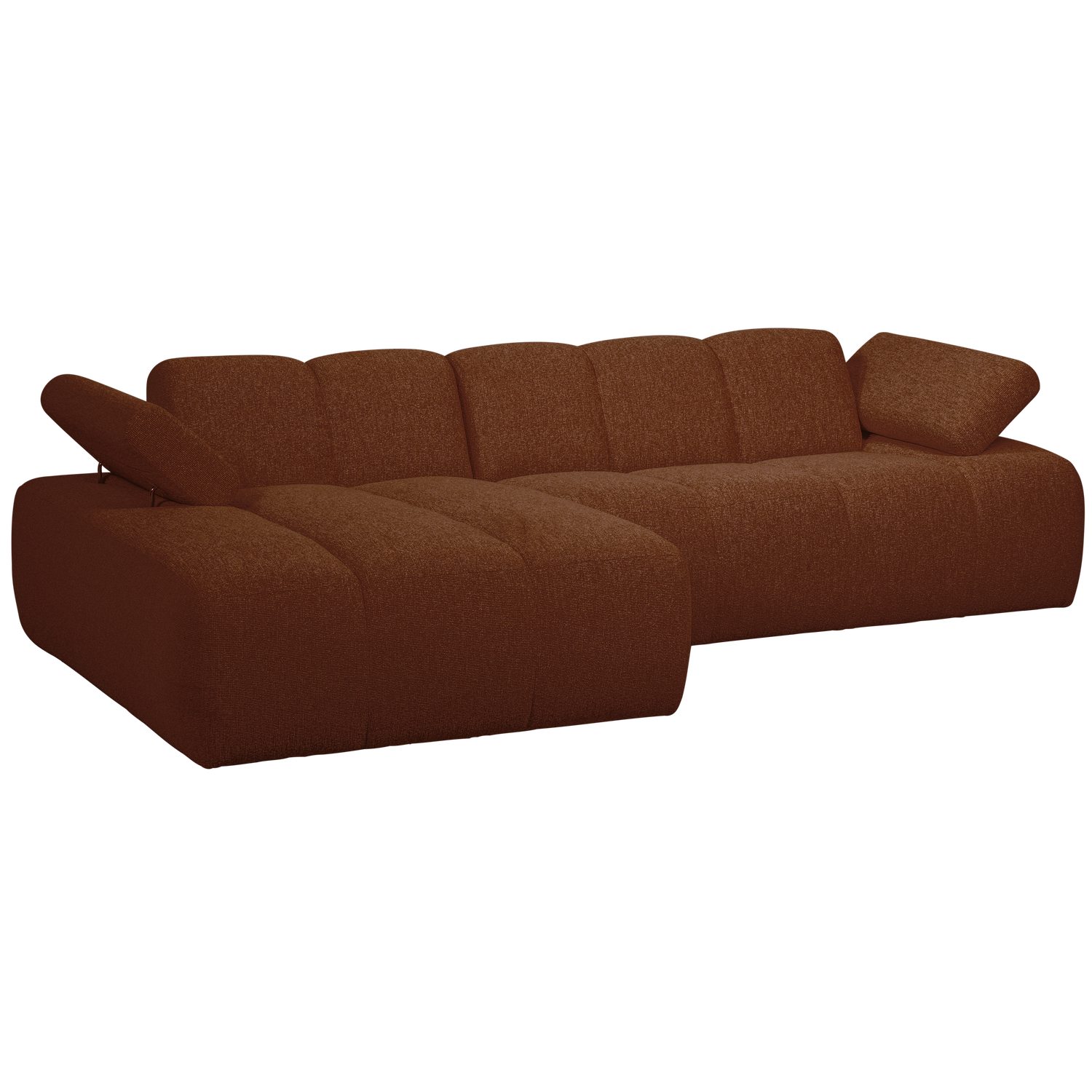 MOJO CHAISE LONGUE BANK LINKS BOUCLE ROESTBRUIN MELANGE
