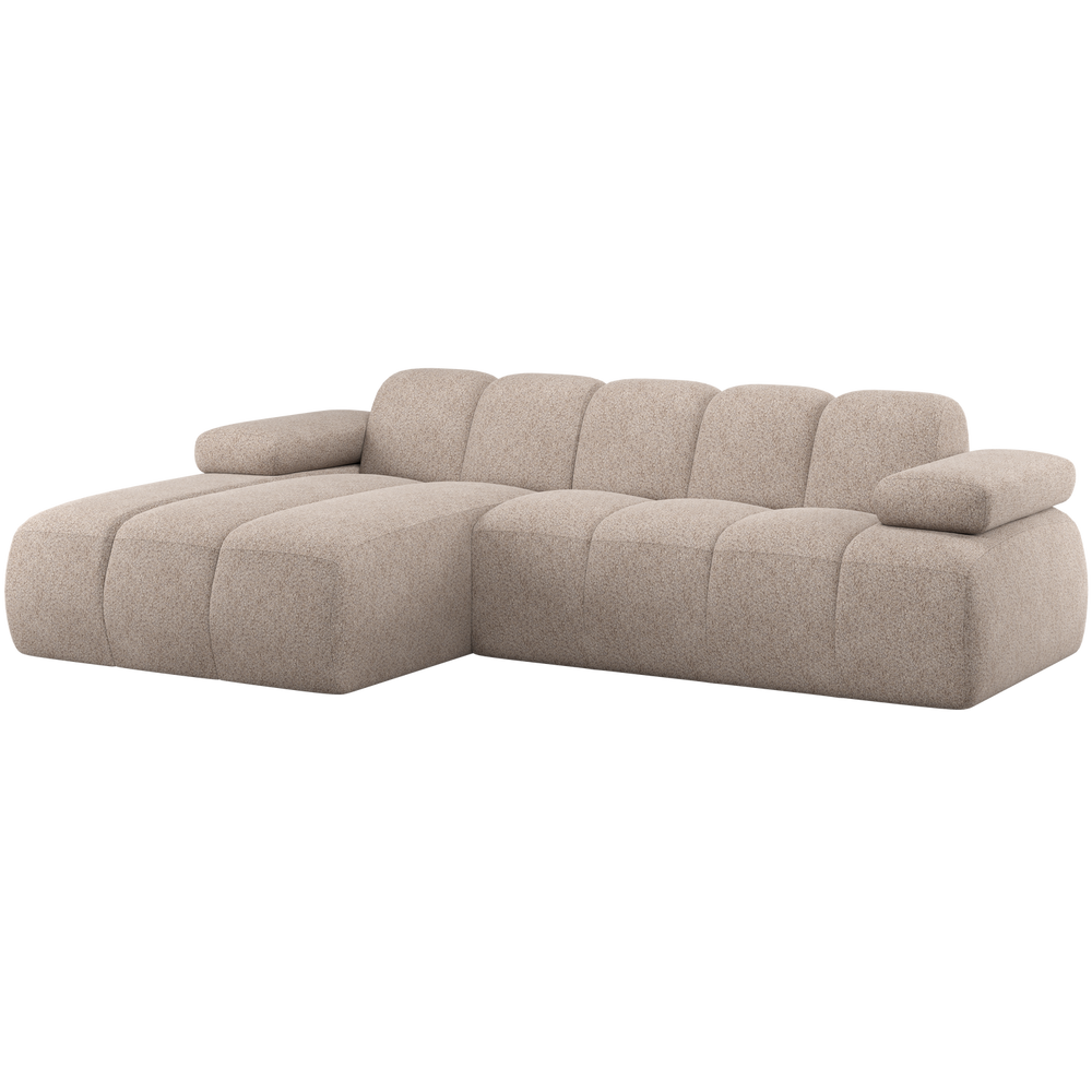 MOJO CHAISE LONGUE BANK LINKS WOLLIG DONKERZAND