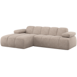 MOJO CHAISE LONGUE BANK LINKS WOLLIG DONKERZAND