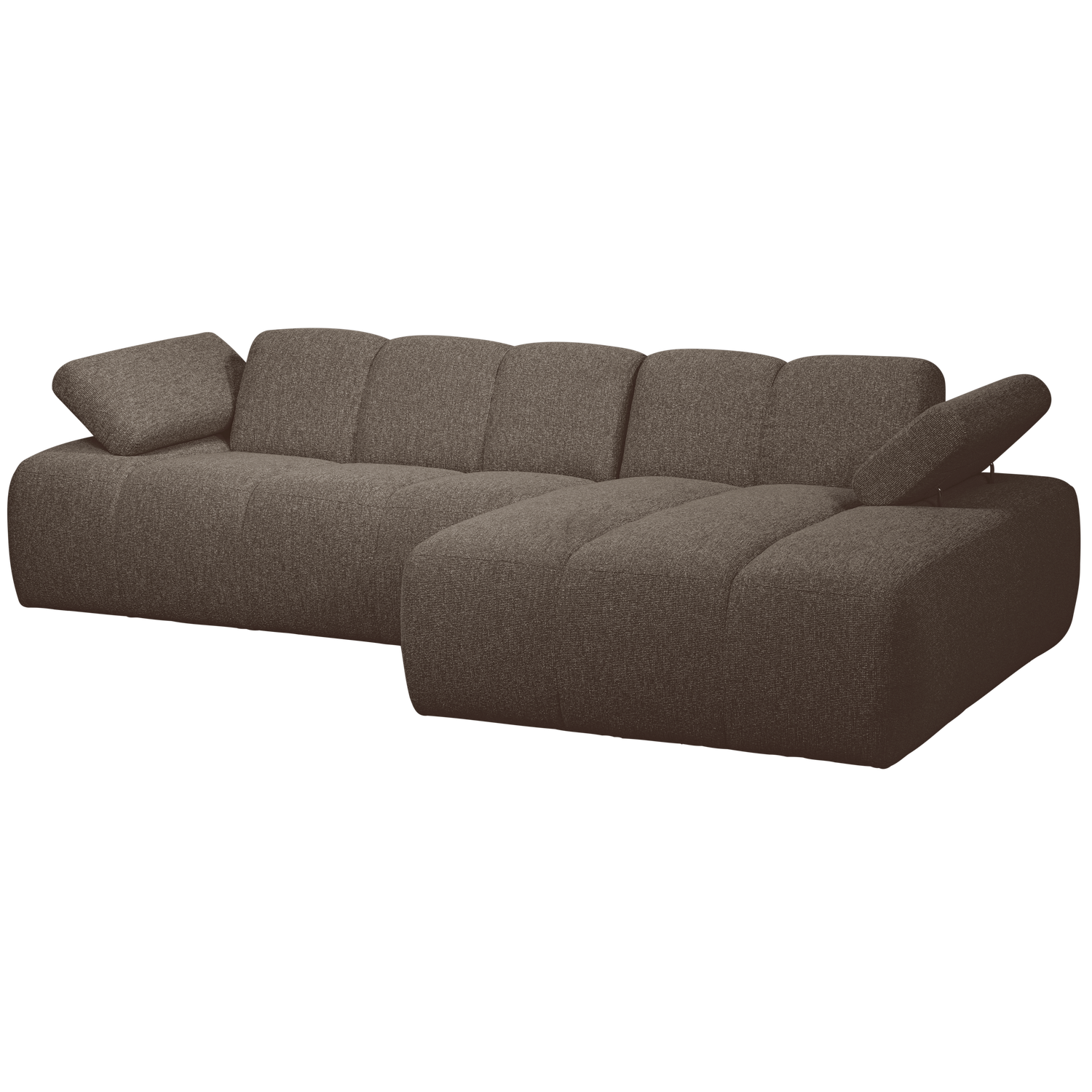 MOJO CHAISE LONGUE BANK RECHTS BOUCLE BRUIN MELANGE