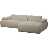 MOJO CHAISE LONGUE BANK RECHTS BOUCLE BEIGE MELANGE