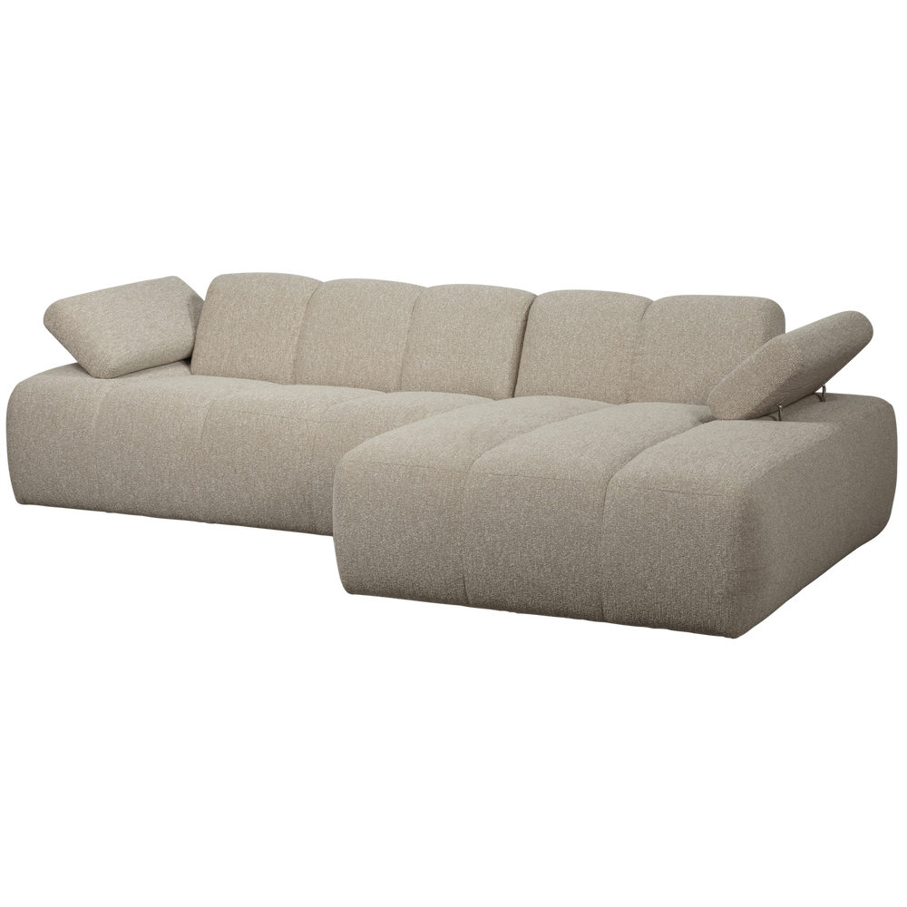 MOJO CHAISE LONGUE BANK RECHTS BOUCLE BEIGE MELANGE