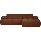 MOJO CHAISE LONGUE BANK RECHTS BOUCLE ROESTBRUIN MELANGE