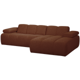 MOJO CHAISE LONGUE BANK RECHTS BOUCLE ROESTBRUIN MELANGE