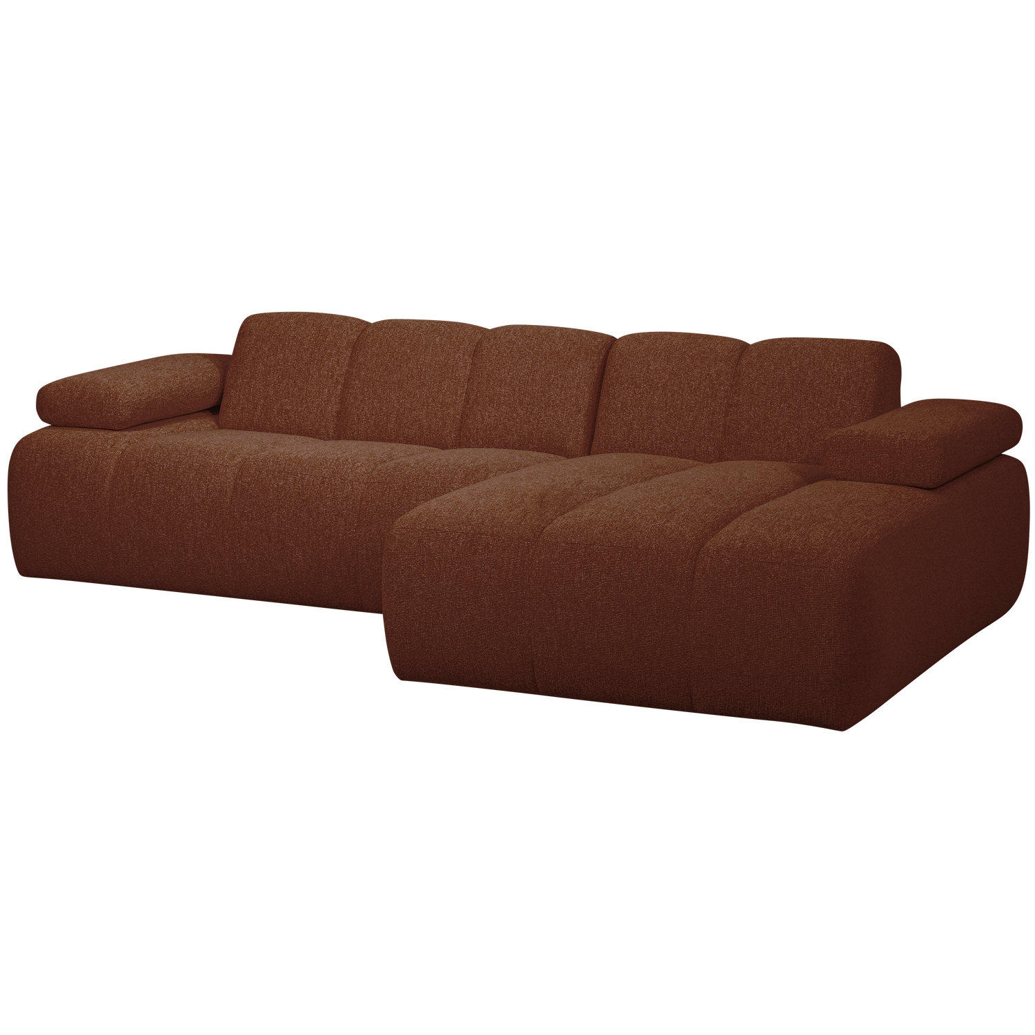 MOJO CHAISE LONGUE BANK RECHTS BOUCLE ROESTBRUIN MELANGE