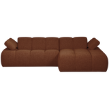 MOJO CHAISE LONGUE BANK RECHTS BOUCLE ROESTBRUIN MELANGE