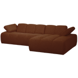 MOJO CHAISE LONGUE BANK RECHTS BOUCLE ROESTBRUIN MELANGE