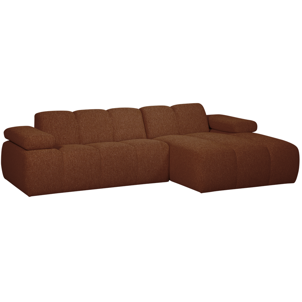 MOJO CHAISE LONGUE BANK RECHTS BOUCLE ROESTBRUIN MELANGE