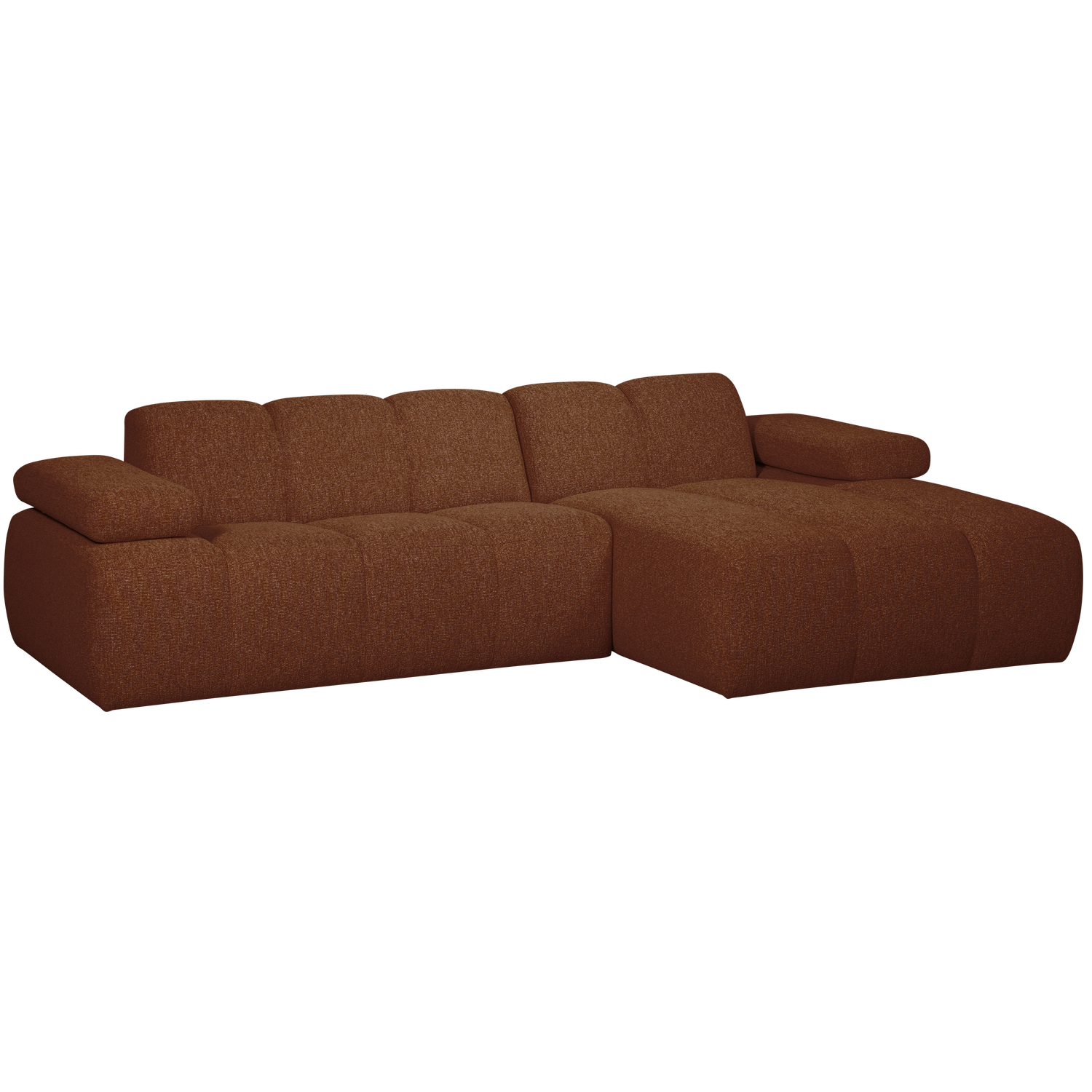 MOJO CHAISE LONGUE BANK RECHTS BOUCLE ROESTBRUIN MELANGE