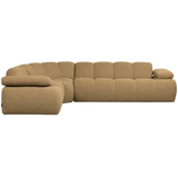 MOJO HOEKBANK LINKS BOUCLE GEEL/BRUIN MELANGE