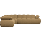 MOJO HOEKBANK LINKS BOUCLE GEEL/BRUIN MELANGE