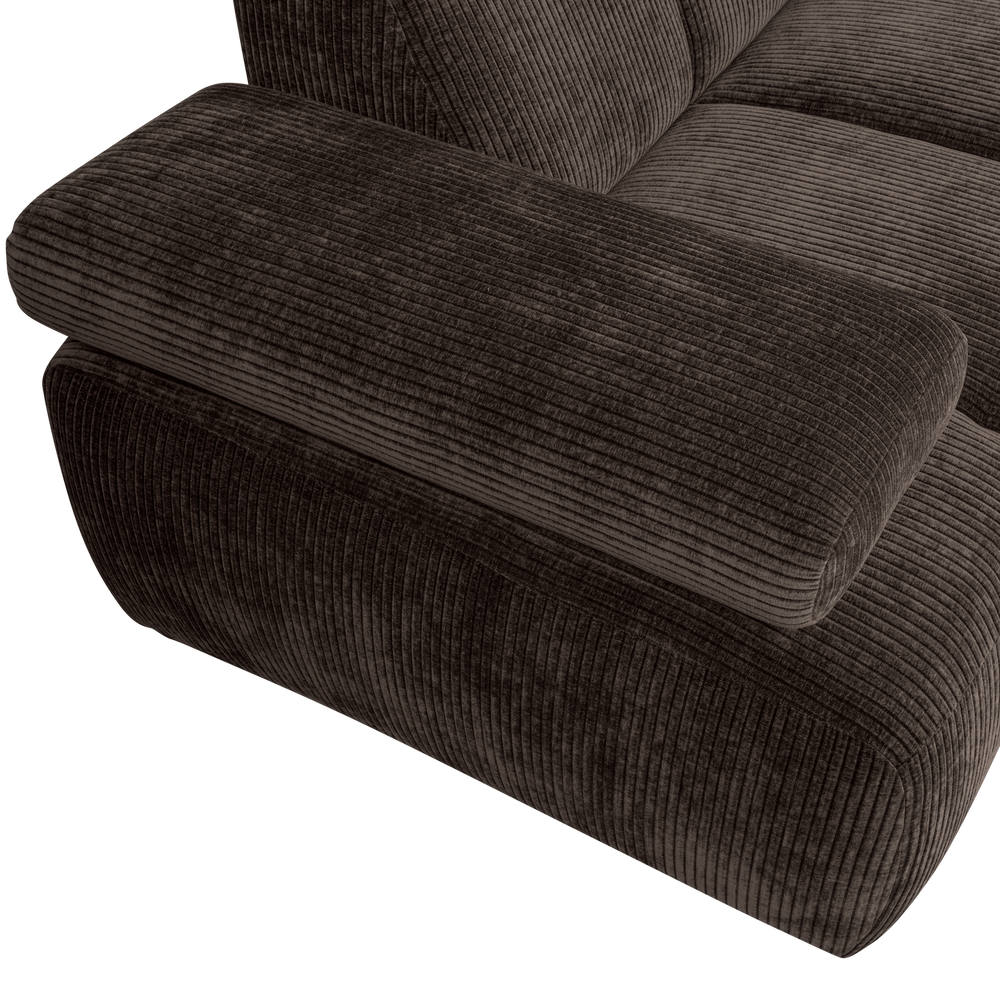 MOJO HOEKBANK RECHTS RIBSTOF BRUIN