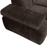 MOJO HOEKBANK RECHTS RIBSTOF BRUIN