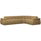 MOJO HOEKBANK RECHTS BOUCLE GEEL/BRUIN MELANGE