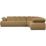 MOJO HOEKBANK RECHTS BOUCLE GEEL/BRUIN MELANGE