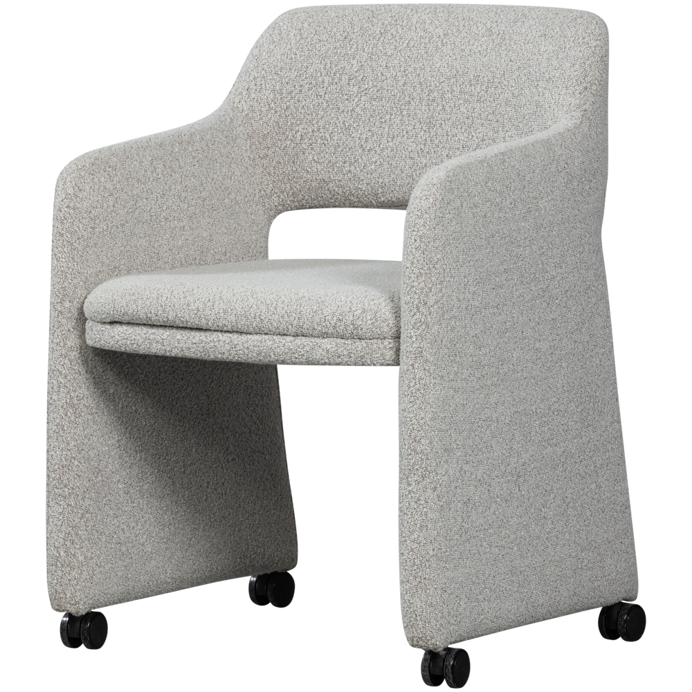 LYRIC EETKAMERSTOEL MET WIELEN GREIGE