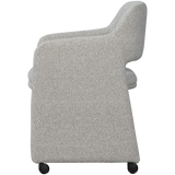 LYRIC EETKAMERSTOEL MET WIELEN GREIGE