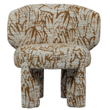 UPKE FAUTEUIL MET DESSIN NATUREL/BRUIN