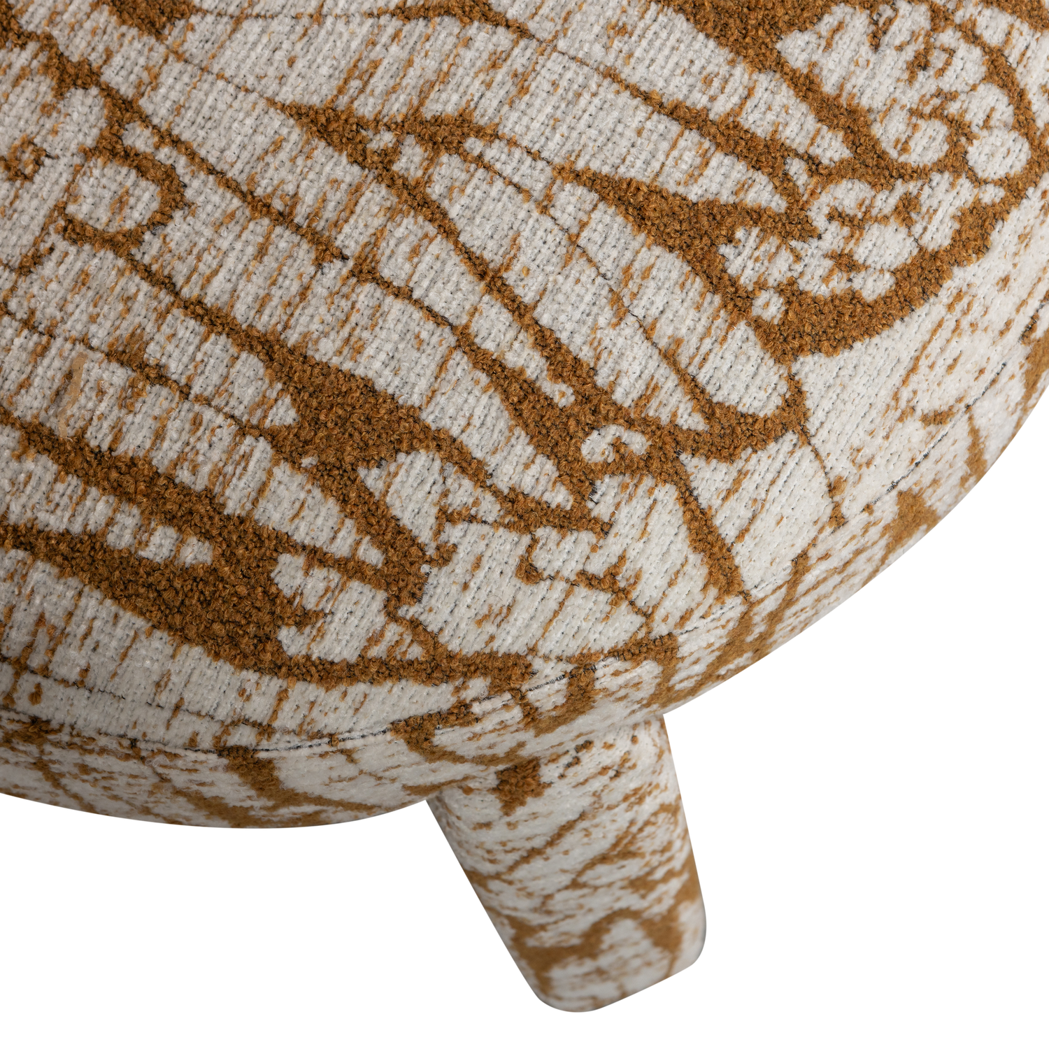 UPKE FAUTEUIL MET DESSIN NATUREL/BRUIN