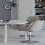 JANNE UITSCHUIFBARE EETTAFEL ROND EIKEN DAKARGRAU [fsc]