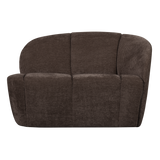 MOJO 2-ZITS BANKJE RECHTS RIBSTOF BRUIN