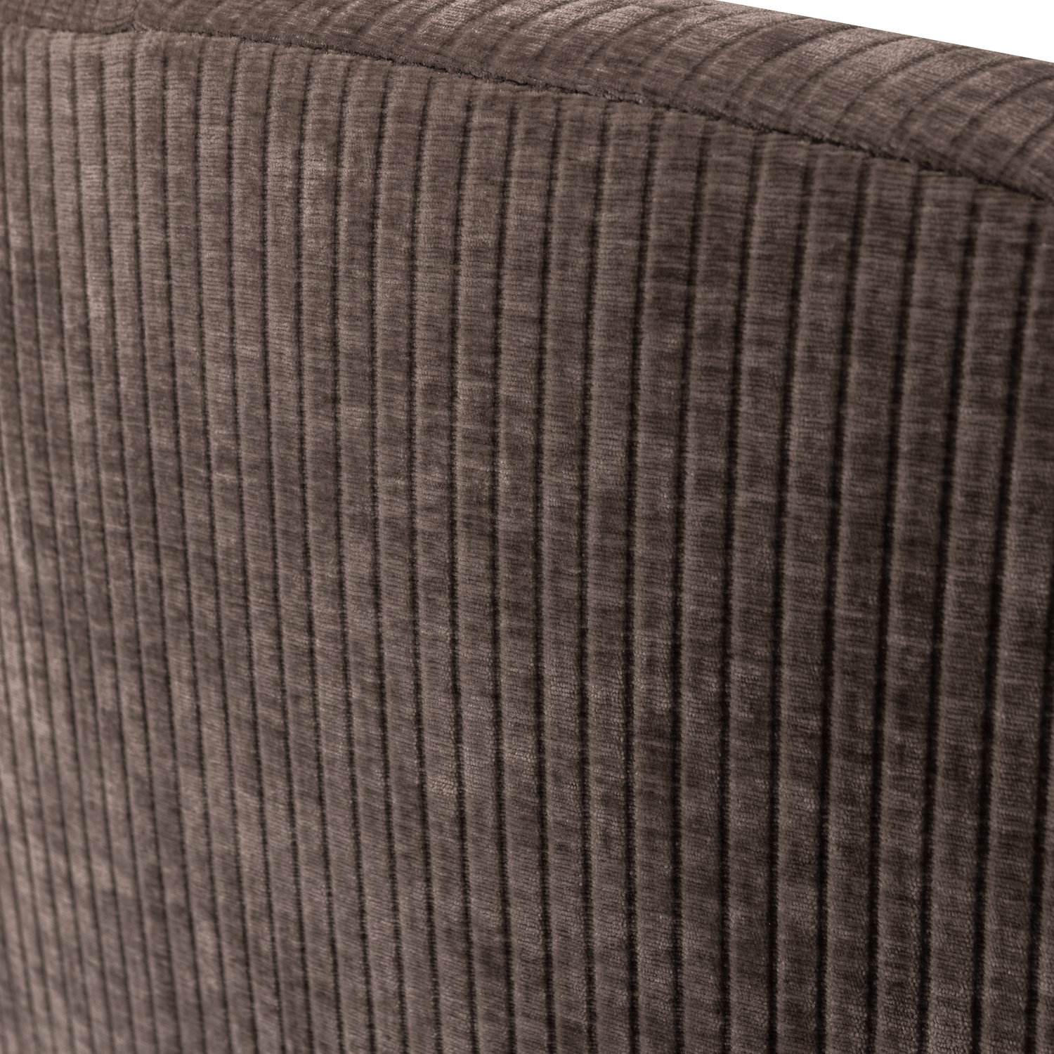 MOJO 2-ZITS BANKJE RECHTS RIBSTOF BRUIN