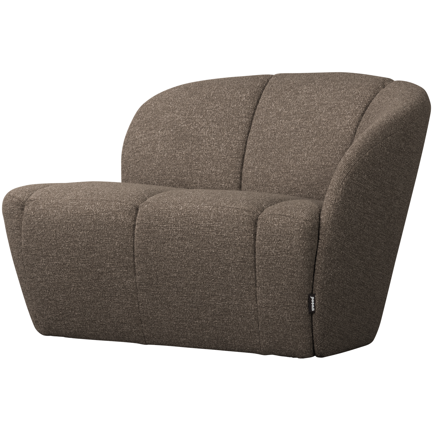 MOJO 2-ZITS BANKJE RECHTS BOUCLE BRUIN MELANGE