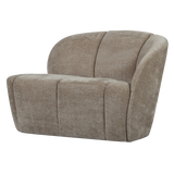 MOJO 2-ZITS BANKJE RECHTS RIBSTOF DONKERZAND