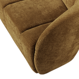 MOJO 2-ZITS BANKJE RECHTS RIBSTOF HONINGGEEL