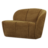 MOJO 2-ZITS BANKJE RECHTS RIBSTOF HONINGGEEL