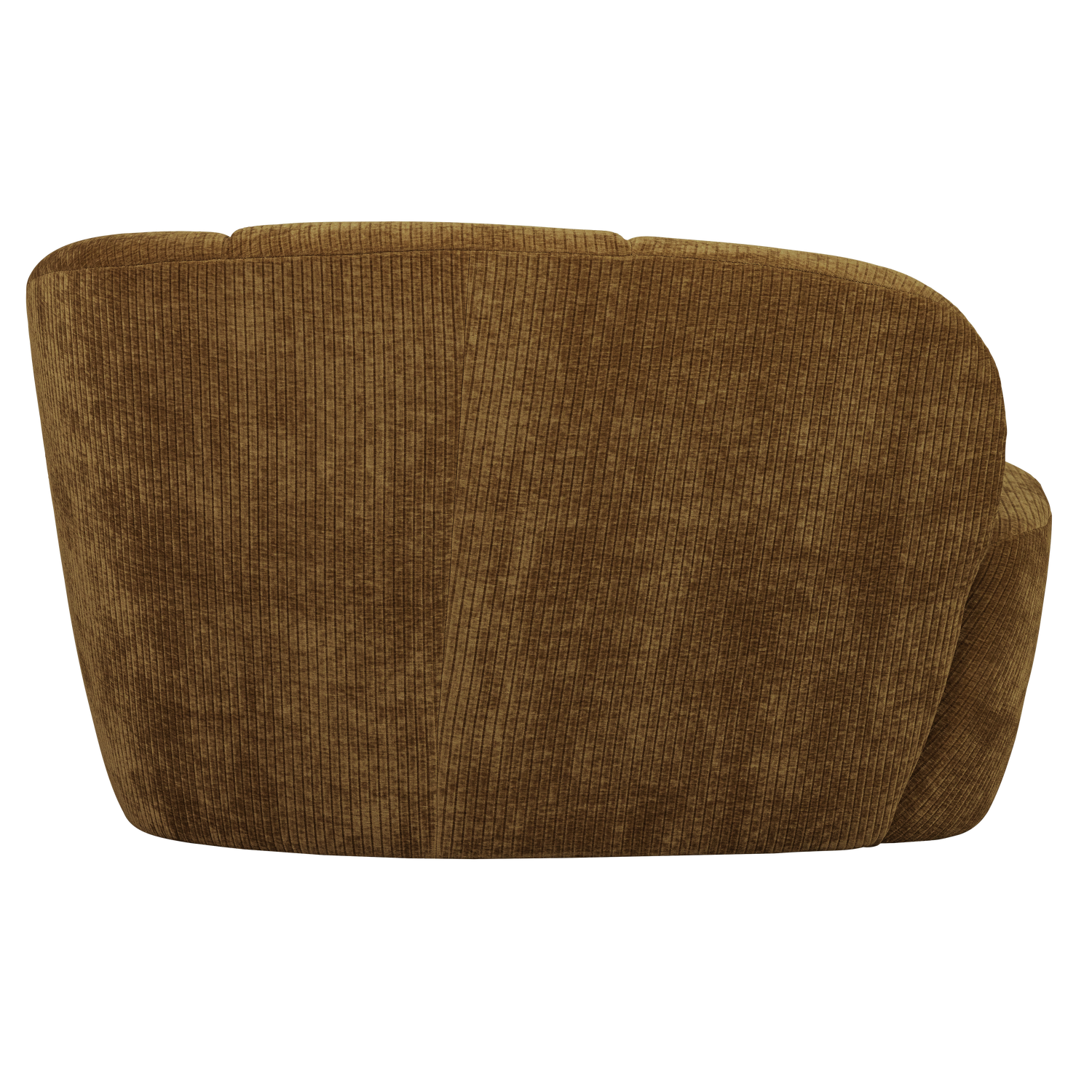 MOJO 2-ZITS BANKJE RECHTS RIBSTOF HONINGGEEL