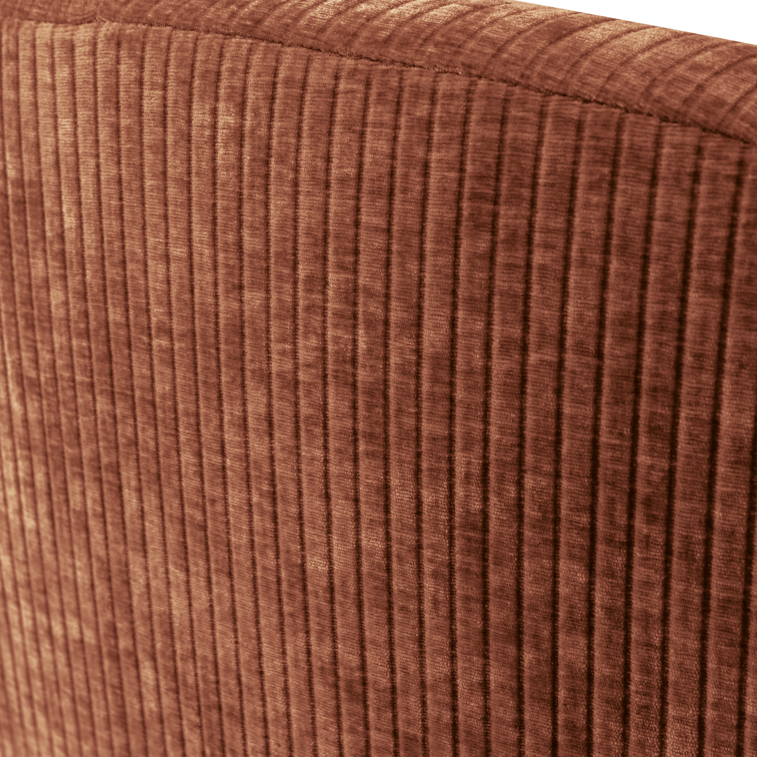 MOJO 2-ZITS BANKJE RECHTS RIBSTOF ROESTBRUIN