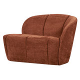 MOJO 2-ZITS BANKJE RECHTS RIBSTOF ROESTBRUIN