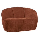 MOJO 2-ZITS BANKJE RECHTS RIBSTOF ROESTBRUIN