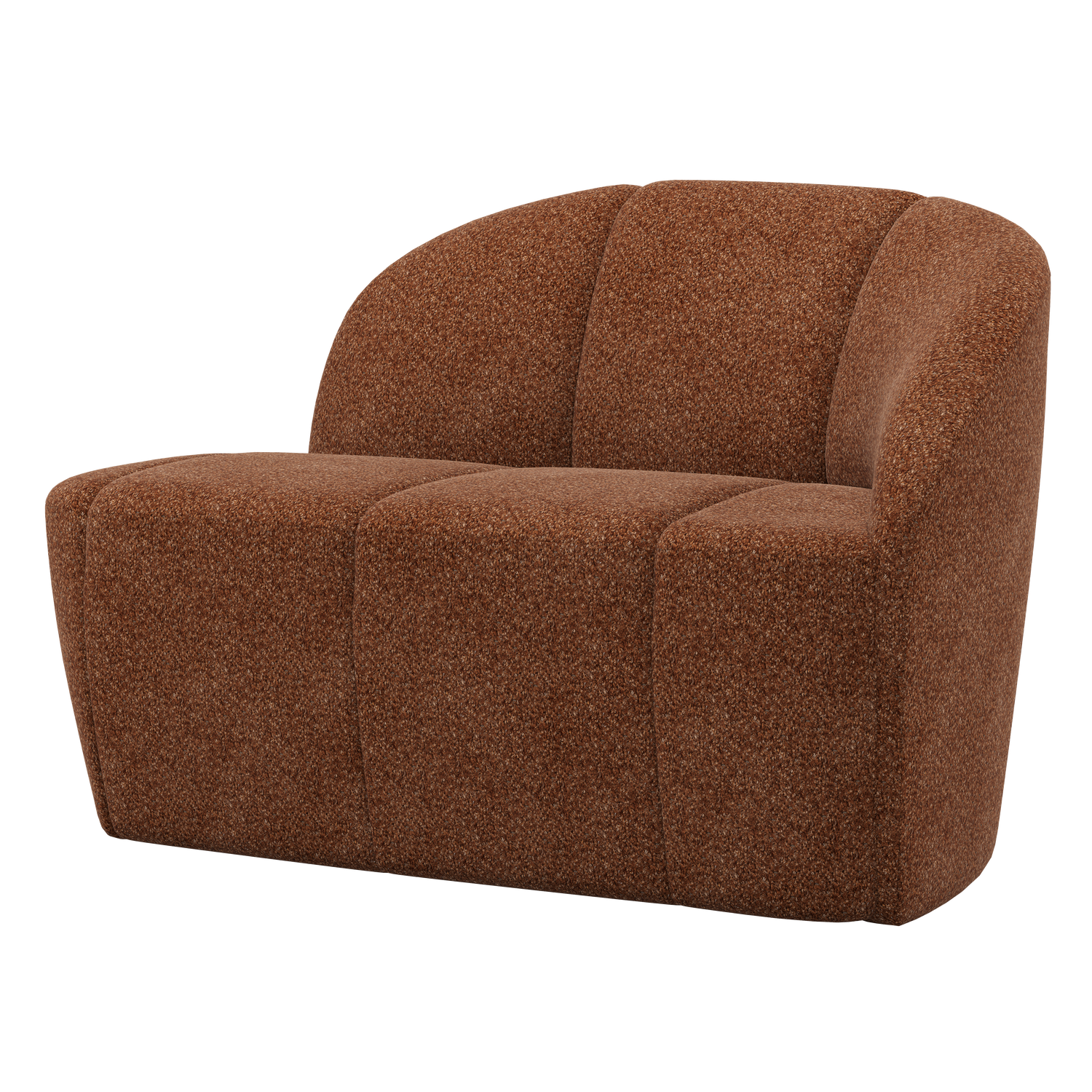 MOJO 2-ZITS BANKJE RECHTS WOLLIG ROESTBRUIN