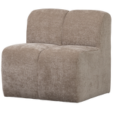 MOJO EETBANK 84 CM MET RUGLEUNING RIBSTOF DONKERZAND