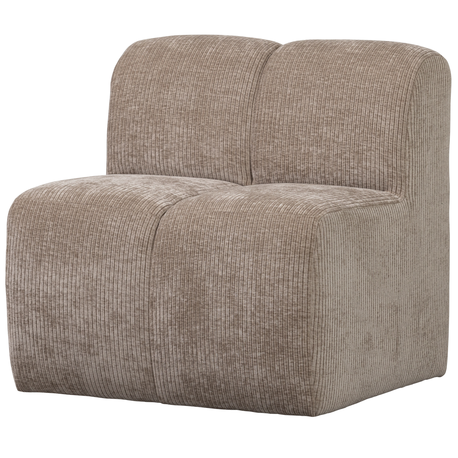 MOJO EETBANK 84 CM MET RUGLEUNING RIBSTOF DONKERZAND