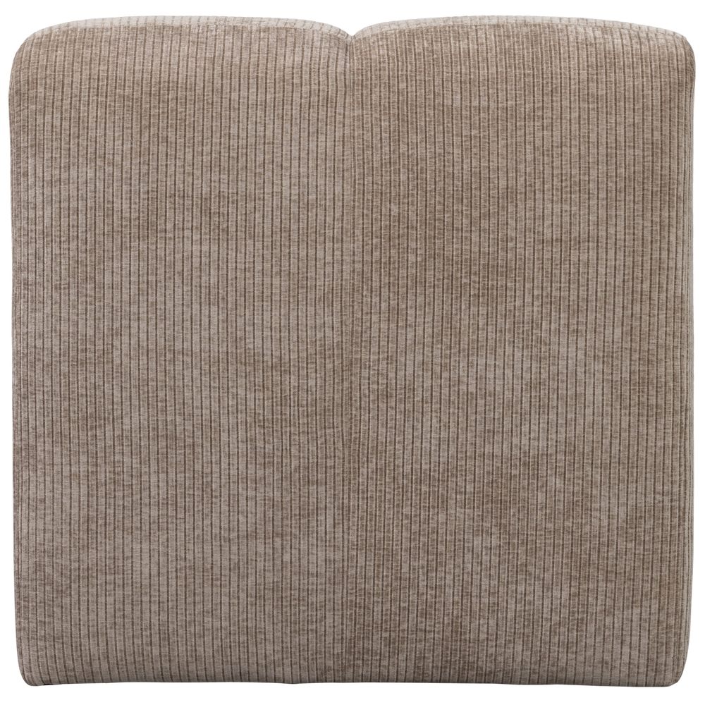 MOJO EETBANK 84 CM MET RUGLEUNING RIBSTOF DONKERZAND