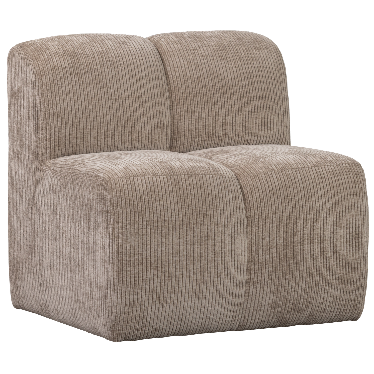 MOJO EETBANK 84 CM MET RUGLEUNING RIBSTOF DONKERZAND