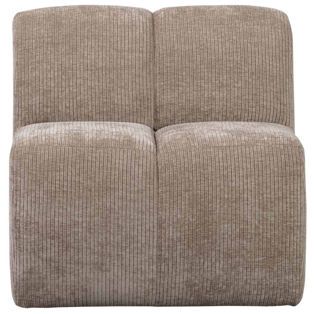 MOJO EETBANK 84 CM MET RUGLEUNING RIBSTOF DONKERZAND